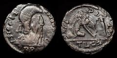 Roman Imperial Coins Mint errors - Original Coin : Constans, Trier. CONSTANS PF AVG, laurel and rosette-diademed, draped, cuirassed bust right / VICTORIAE DD AVGGQ NN, two Victories facing each other,