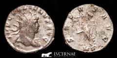 Roman Empire Roman Empire - Gallienus (253-268 A.D.) silvered billon antoninianus (2,64 g. 21 mm.). Minted in Mediolanum. IMP GALLIENVS AVG. Radiate bust right, with slight drapery. SALVS AVG / MP. As