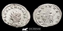 Roman Empire Roman Empire - Saloninus caesar (258-260 A.D), silver antoninianus (3,19 g. 24 mm.). Mediolanum mint. Rare with Q in revese in the place of C!! SAL VALERIANVS CS, radiate and draped bust 