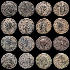 Group Lots Roman Empire. Lot of 8 Æ coins. Severina - Gallienus - Claudius II - Constantine I - Constans - Constantine II - Constantius II - Magnus Maximus. Various emperors, years and mints. Nice ori