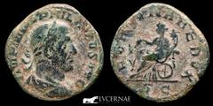Roman Empire Roman Empire - Philip I. Arabs (244-249 AD). Bronze Sestertius (14.08 g., 28 mm.), Rome mint. IMP M IVL PHILIPPVS AVG, laureate, draped and cuirassed bust ro right, seen from behind. / FO