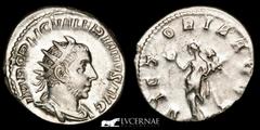 Roman Empire Roman Empire - Valerian I (253-260 A.D.). Silver antoninianus (4,07 g., 22 mm.). Minted in Rome on a previous antoninianus probably a Caracalla or Elagabalus times one due the inusual dou