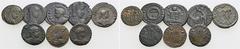 RÖMISCHE KAISERZEIT Lots Lot mit 8 Bronzen. 1.: Follis von Constantinus I. (306-337), Konstantinopel. 2.: Follis von Crispus (317-326), Londinium (London). Selten! 3.: Follis von Constantinus II. (als