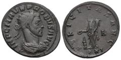RÖMER, KAISERZEIT Probus (276-282), Antoninian 280, Siscia. Av.: IMP C M AVR PROBVS AVG, drapierte und gepanzerte Büste mit Strahlenkrone nach rechts. Rv.: FELICITAS AVG // A // XXI, Felicitas nach li