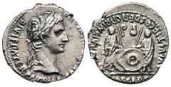 RÖMER, KAISERZEIT. Augustus 27 v. Chr.-14 n. Chr., Denar 2 v. Chr.-4 n. Chr., Lugdunum. Av.: CAESAR AVGVSTVS - DIVI F PATER PATRIAE, belorbeerter Kopf nach rechts. Rv.: AVGVSTI F COS DESIG PRINC IVVEN