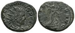 RÖMER, KAISERZEIT. Claudius II. Gothicus 268-270, Antoninian 268-269, Mediolanum. Av.: IMP CLAUDIVS P F AVG, drapierte Büste mit Strahlenkrone nach rechts. Rv.: VICTORIA AVG // S, Victoria mit Kranz u