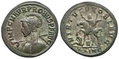 RÖMER, KAISERZEIT. Probus 276-282, Antoninian 276-282, Cyzikus. Av.: IMP C M AVR PROBVS P F AVG, gepanzerte Büste mit Helm, Strahlenkrone, Lanze und Schild nach links. Rv.: VIRTVS PROBI AVG // V // XX