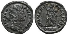RÖMER, KAISERZEIT. Fausta 307/325-326, Follis 324-325, Sirmium. Av.: FLAV MAX FAVSTA AVG, drapierte Büste nach rechts. Rv.: SALVS REI P-VBLICAE // SIRM, Salus mit zwei Kindern im Arm nach links. 2,03 
