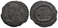 RÖMER, KAISERZEIT. Iulianus II. 360-363, Æ 361-363, Heraclea. Av.: D N FL CL IVLIANVS P F AVG, gepanzerte Büste mit Helm und Perlendiadem nach links, Speer und Schild haltend. Rv.: VOT // X / MVLT // 
