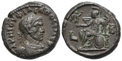 RÖMER, PROVINZIALPRÄGUNGEN, AEGYPTUS Alexandria, Philippus I. Arabs 244-249, Tetradrachme 245-246. Av.: A K M IOV ΦIΛIΠΠOC EV CEB, drapierte, gepanzerte und belorbeerte Büste nach rechts. Rv.: L-B, At