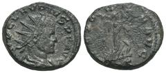 RÖMER, KAISERZEIT. Claudius II. Gothicus 268-270, Antoninian 268-269, Mediolanum. Av.: IMP CLAUDIVS P F AVG, drapierte Büste mit Strahlenkrone nach rechts. Rv.: VICTORIA AVG // S, Victoria mit Kranz u