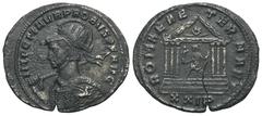 RÖMER, KAISERZEIT. Probus 276-282, Antoninian 277, Siscia. Av.: IMP C M AVR PROBVS P F AVG, Büste mit Strahlenkrone, Konsularsrobe und Adlerzepter nach links. Rv.: ROMAE AETERNAE // XXIP, Roma mit Glo