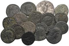 RÖMER, KAISERZEIT, LOTS. Lot mit Bronze- und Silbermünzen. Verschiedene Nominale. Siehe Foto. (16) Sehr schön