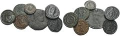 RÖMER, KAISERZEIT, LOTS. Lot mit Bronzen. Helena, Follis, Cyzikus (RIC VII: 39); Fausta, Follis, Sirmium (RIC VII: 55); Crispus, Follis, Siscia (RIC VII: 181); Constans I., Follis, Siscia (RIC VIII: 1