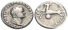 RÖMER, KAISERZEIT. Titus 79-81, Denar 79, Rom. Av.: IMP TITVS CAES VESPASIAN AVG P M, belorbeerter Kopf nach rechts. Rv.: TR P VIIII IMP XIIII COS VII, Capricorn auf Globus nach links. 3,22 g. RIC II: