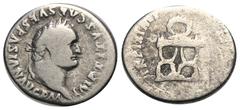 RÖMER, KAISERZEIT. Titus 79-81, Denar 80, Rom. Av.: IMP TITVS CAES VESPASIAN AVG P M, belorbeerter Kopf nach rechts. Rv.: TR P IX IMP XV COS VIII P P, Sella curulis mit Kranz. 2,99 g. RIC II: 108; Coh
