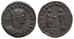 RÖMER, KAISERZEIT. Aurelianus 270-275, Antoninian 272-274, Siscia. Av.: IMP AVRELIANVS AVG, gepanzerte Büste mit Strahlenkrone nach rechts. Rv.: CONCORDIA MILITVM // S✱, Kaiser und Concordia stehen si