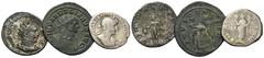 RÖMER, KAISERZEIT, LOTS. Lot mit Denar und Antoniniane. 1.: Hadrianus 117-138, Denar 119-122, Rom. RIC II: 115. 2.: Valerianus I. 253-260, Antoninian 254-255, Viminacium. RIC V: 214. Selten! 3.: Aurel
