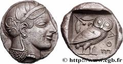 Greek Coins ATTICA - ATHENS Type : Tétradrachme  Date : c. 465-460 AC.  Mint name / Town : Athènes, Attique  Metal : silver  Diameter : 24  mm Orientation dies : 9  h. Weight : 17,11  g. Rarity : R2  