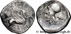 Greek Coins CORINTHIA - CORINTH Type : Statère  Date : c. 400-350 AC.  Mint name / Town : Corinthe, Corinthie  Metal : silver  Diameter : 23  mm Orientation dies : 12  h. Weight : 8,12  g. Rarity : R2