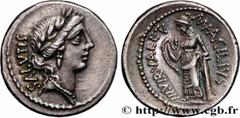 Roman coins ACILIA Type : Denier  Date : 49 AC.  Mint name / Town : Grèce ou Illyrie  Metal : silver  Millesimal fineness : 950  ‰ Diameter : 20  mm Orientation dies : 5  h. Weight : 4,26  g. Rarity :
