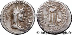 Roman coins BRUTUS Type : Denier  Date : 42 AC.  Mint name / Town : Orient  Metal : silver  Millesimal fineness : 950  ‰ Diameter : 18,5  mm Orientation dies : 12  h. Weight : 3,66  g. Rarity : R2  Ob