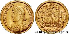 Roman coins VALENTINIAN I Type : Solidus  Date : janvier  Mint name / Town : Constantinople  Metal : gold  Diameter : 21  mm Orientation dies : 12  h. Weight : 4,32  g. Rarity : R1  Officine : 5e  Obv