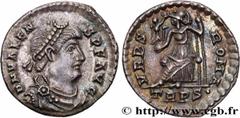 Roman coins VALENS Type : Silique  Date : 375-378  Mint name / Town : Trèves  Metal : silver  Millesimal fineness : 900  ‰ Diameter : 18  mm Orientation dies : 5  h. Weight : 2,36  g. Obverse legend :