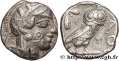Greek Coins ATTICA - ATHENS Type : Tétradrachme  Date : c. 430 AC.  Mint name / Town : Athènes  Metal : silver  Diameter : 23  mm Orientation dies : 9  h. Weight : 17,13  g. Obverse legend : Anépigrap