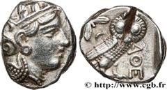 Greek Coins ATTICA - ATHENS Type : Tétradrachme  Date : c. 350 - 323/294 AC.  Mint name / Town : Athènes, Attique  Metal : silver  Diameter : 28,5  mm Orientation dies : 9  h. Weight : 17,20  g. Rarit