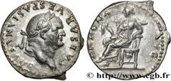 Roman coins VESPASIAN Type : Denier  Date : 78-79  Mint name / Town : Rome  Metal : silver  Millesimal fineness : 900  ‰ Diameter : 17  mm Orientation dies : 6  h. Weight : 3,23  g. Obverse legend : C