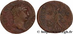 Roman coins TRAJANUS Type : As  Date : 101  Mint name / Town : Rome  Metal : copper  Diameter : 25,5  mm Orientation dies : 7  h. Weight : 10,24  g. Obverse legend : IMP CAES NERVA TRA-IAN AVG GERM P 