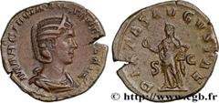 Roman coins OTACILIA SEVERA Type : Sesterce  Date : 249  Mint name / Town : Rome  Metal : copper  Diameter : 27,5  mm Orientation dies : 1  h. Weight : 15,61  g. Rarity : R1  Officine : 4e  Obverse le