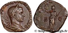 Roman coins VOLUSIAN Type : Sesterce  Date : 252  Mint name / Town : Rome  Metal : copper  Diameter : 24,5  mm Orientation dies : 12  h. Weight : 12,07  g. Rarity : R1  Officine : 5e  Obverse legend :