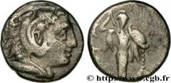 MYSIA - PERGAMON Diobole c. 310-284 AC Pergame R1 silver (10,5mm, 1,10g, 12h) Obverse : Anépigraphe Tête imberbe d'Héraklès à droite, coiffée de la léonté Reverse : Statue cultuelle d'Athéna (palladiu