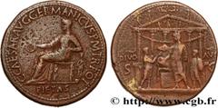 Roman coins CALIGULA Type : Sesterce  Date : 37-38  Mint name / Town : Rome  Metal : copper  Diameter : 35  mm Orientation dies : 5  h. Weight : 25,26  g. Rarity : R1  Obverse legend : C CAESAR AVG GE