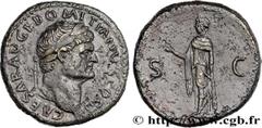 Roman coins DOMITIANUS Type : Sesterce  Date : 73  Mint name / Town : Rome  Metal : copper  Diameter : 32  mm Orientation dies : 6  h. Weight : 25,19  g. Rarity : R2  Obverse legend : CAESAR AVG F DOM