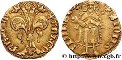 World coins SPAIN - ARAGON (KINGDOM OF) - MARTIN I CALLED THE ELDER Type : Florin d'or au Saint-Jean Baptiste  Date : n.d.  Mint name / Town : Majorque  Metal : gold  Millesimal fineness : 917  ‰ Diam