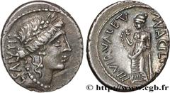 Roman coins ACILIA Type : Denier  Date : 49 AC.  Mint name / Town : Grèce ou Illyrie  Metal : silver  Millesimal fineness : 950  ‰ Diameter : 19,5  mm Orientation dies : 6  h. Weight : 3,86  g. Rarity