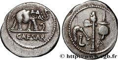 Roman coins JULIUS CAESAR Type : Denier  Date : 49 AC.  Mint name / Town : Gaule ou Italie  Metal : silver  Millesimal fineness : 950  ‰ Diameter : 20  mm Orientation dies : 3  h. Weight : 3,66  g. Ra