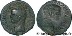 Roman coins CLAUDIUS Type : As  Date : 50-54  Mint name / Town : Rome  Metal : copper  Diameter : 27  mm Orientation dies : 12  h. Weight : 8,65  g. Obverse legend : TI CLAVDIVS CAESAR AVG P M TR P IM
