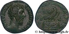 Roman coins MARCUS AURELIUS Type : Sesterce  Date : 180  Mint name / Town : Rome  Metal : copper  Diameter : 30,5  mm Orientation dies : 6  h. Weight : 22,91  g. Rarity : R1  Obverse legend : DIVVS M 