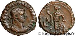 Provincial Coins DIOCLETIAN Type : Tétradrachme  Date : an 1  Mint name / Town : Alexandrie, Égypte  Metal : copper  Diameter : 19  mm Orientation dies : 12  h. Weight : 7,33  g. Obverse description :