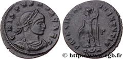 Roman coins CRISPUS Type : Follis ou nummus  Date : 318  Mint name / Town : Arles  Metal : copper  Diameter : 20  mm Orientation dies : 12  h. Weight : 2,94  g. Rarity : R2  Officine : 4e  Obverse leg