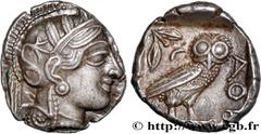 Greek Coins ATTICA - ATHENS Type : Tétradrachme  Date : c. 430 AC.  Mint name / Town : Athènes  Metal : silver  Diameter : 25,5  mm Orientation dies : 9  h. Weight : 17,21  g. Obverse legend : Anépigr