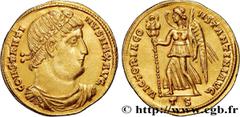 Roman coins CONSTANTINE I THE GREAT Type : Solidus  Date : 332  Mint name / Town : Thessalonique  Metal : gold  Diameter : 21,5  mm Orientation dies : 6  h. Weight : 4,49  g. Rarity : R2  Obverse lege