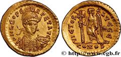 Roman coins LEO I Type : Solidus  Date : 457-462  Mint name / Town : Constantinople  Metal : gold  Diameter : 19,5  mm Orientation dies : 6  h. Weight : 4,34  g. Officine : 2e  Obverse legend : D N LE