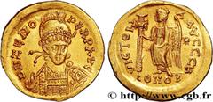 Roman coins ZENO Type : Solidus  Date : c. 476-491  Mint name / Town : Constantinople  Metal : gold  Diameter : 19,5  mm Orientation dies : 6  h. Weight : 4,20  g. Rarity : R1  Officine : 8e  Obverse 