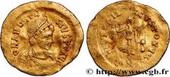 Byzantine coins ANASTASIUS Type : Tremissis  Date : c. 491-518  Mint name / Town : Constantinople  Metal : gold  Millesimal fineness : 1000  ‰ Diameter : 15  mm Orientation dies : 6  h. Weight : 1,46 