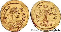 Byzantine coins PHOCAS Type : Semissis  Date : 607-609  Mint name / Town : Constantinople  Metal : gold  Millesimal fineness : 1.000  ‰ Diameter : 18  mm Orientation dies : 7  h. Weight : 2,19  g. Rar
